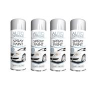 PNJB All Purpose Gloss Aerosol Spray, High Performance, Glossy Finish, Fast Drying, Scratch and Water resistant, Multipurpose White Gloss Aerosol, 250 Ml (4 Pcs)