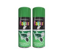 PNJB All Purpose High-Gloss Green Grass Gloss Spray Paint, DIY Projects, Quick Drying Paint, Suitable for Metal, Resistance to Chipping, Peeling, And Fading, Interior & Exterior Use, 250ml (2 Pcs)