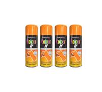 PNJB All-Purpose Orange Gloss Spray, Quick Drying Spray, Excellent Coverage for Metal, Wood, Plastic, Aerosol Spray, Lightweight and Portable, 400ml (4PCS)