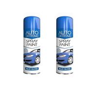 PNJB All Purpose Spray Paint Aerosol, Gloss Metal Plastic, Smooth Shiny Finish, Fast Drying Formulation, DIY Paint for Wood, metal, plastic, fabric, ceramics, Blue (2 Pcs)