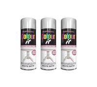 PNJB All Purpose White Satin Finish Spray Paint, Quick Drying, All-Purpose Spray Paint, Surface Matt Finish, Use on Metal Wood & Plastic, 250ML, (3PCS)