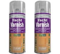 PNJB All Purpose Yacht Varnish 400ML - Professional Gloss Finish Spray Wood Colour Paint, Interior, And Exterior Surfaces - Fast Drying Sealer - Easy to Apply (Pack of 2)