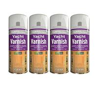 PNJB, All Purpose Yacht Varnish, Professional Gloss Finish Spray Wood Color Paint, Interior, and Exterior Surfaces, Fast Drying Sealer, Easy to Apply, Durable & Flexible Adhesion, 250ml, (4 Pcs)