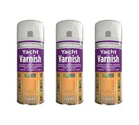 PNJB, All Purpose Yacht Varnish, Professional Gloss Finish Spray Wood Color Paint, Interior, and Exterior Surfaces, Fast Drying Sealer, Easy to Apply, Durable & Flexible Adhesion, 200ml, (3 Pcs)