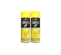 PNJB All Purpose Yellow Spray Paint, Aerosol Spray, Quick Drying, Excellent Coverage for Car, Van, Wheel, Metal, Ideal For Rust-Free Metal Surfaces, Excellent Coverage 250ml, (2PCS)