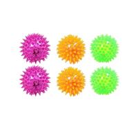 PNJB Assorted Spiky Sensory LED Ball, Soft and Flexible, Intelligent Design Conserves Battery Life, Automatic LED Shut-Off, Ideal for Interactive Play with Children and Pets, (6 Pcs)