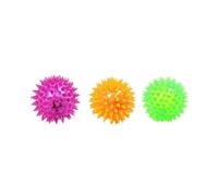 PNJB Assorted Spiky Sensory LED Ball, Soft and Flexible, Intelligent Design Conserves Battery Life, Automatic LED Shut-Off, Ideal for Interactive Play with Children and Pets, (3 Pcs)