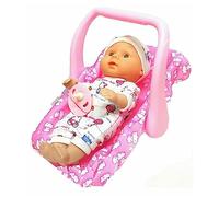 PNJB, Baby Doll Rocking Cradle Seat For Cars, Baby Doll Accessory, Toy For Car Seat, Rocking Cradle With Doll Comfort Carry Along Baby Doll, Pretend Play For Kids, Best Gift For Kids, Pink