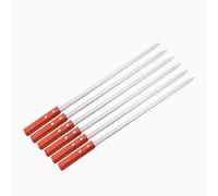 PNJB BBQ Barbecue Skewers Wooden Handle, Grilling Kebab Flat Reusable Skewers, Metal Skewer, Heat Resistance, Convenient Design, Easy to Clean, 40cm (8PCS)
