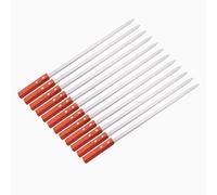 PNJB BBQ Barbecue Skewers Wooden Handle, Grilling Kebab Flat Reusable Skewers, Metal Skewer, Heat Resistance, Convenient Design, Easy to Clean, 40cm (16PCS)