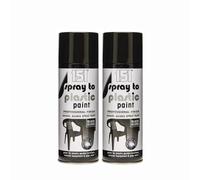 PNJB Black Gloss Spray Paint, Plastic Surface, Aerosol Primer, Smooth And Durable, Fast Drying Formula, Outdoor, Durable Spray,Easy to Use, 400ml (2pcs)