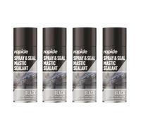 PNJB, Black Spray, Seal Mastic Black Spray, Repair Cracks Roofs Window, Paint Sealant Roof Window Pipes Guttering, Superior Long Lasting Seals, Seal Fix Waterproof Mastic Sealant 400 ml (4 PCS)