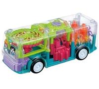 PNJB Bus Toy For Kids, Electric Mechanical Gear Race Bus with Colorful Light, 360-Degree Rotation Capability, Adventure To Playtime, Inspiring Imaginative Play,