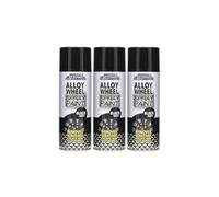 PNJB Car Alloy Wheel Matt Black Spray, Long Lasting, Corrosion Resistance, Quick Drying, Easy to use Aerosol Spray,400ml (3PCS)