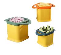 PNJB Chopping & Storage Container, Multipurpose, Easy-Grip Lid, Side Handles, Odourless, Easy to Clean, Space-Saving, Smart Kitchen Prep Box for Cutting, Collecting & Storing Chopped Vegetable