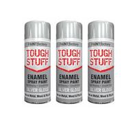 PNJB Enamel Silver Gloss Spray Paint, Aerosol Spray Paint, Interior & Exterior, Scratch Resistance, Versatile Design, Excellent Coverage For Metal, Plastic and wood, 400ml, (3pcs)