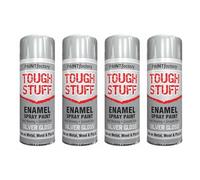 PNJB Enamel Silver Gloss Spray Paint, Aerosol Spray Paint, Interior & Exterior, Scratch Resistance, Versatile Design, Excellent Coverage For Metal, Plastic and wood, 400ml, (4pcs)