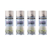 PNJB Glass Window Frosting Spray Paint, Direct-to-Glass Frosting Paint, Window Door Security, Versatile, Privacy & Decor, Translucent Frosted Effect 400ml, (4PCS)