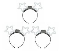 PNJB Glowing Star LED Headband, Light-Up Party Accessory for Kids & Adults, Multicolour Flashing Star Design, Fun Glow Hairband for Birthdays, Festivals, Concerts & Night Events (3PCS)