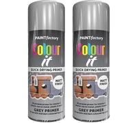 PNJB Grey Primer Spray Paint, Adhesion, Longevity And Durability, Smooth Primer, Flawless And Polished, All-Purpose Paint For Metal, Wood, & Plastic,250ml, (2PCS)
