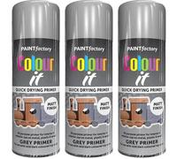 PNJB Grey Primer Spray Paint, Adhesion, Longevity And Durability, Smooth Primer, Flawless And Polished, All-Purpose Paint For Metal, Wood, & Plastic,250ml, (3PCS)