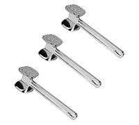 PNJB, Heavy Duty Metal Meat Tenderiser Hammer - All Flatten Poultry Fillets Tenderise, Hanging Loop, Double Headed Mallet, Long Handle (3PCS)
