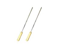 PNJB, Kebab Skewers, Barbecue Skewers, Stainless Steel BBQ Kebab Skewers, Round Wooden Handles, Skewer Sticks for BBQ, Grilling Skewers for Home and Restaurants (2 PCS)