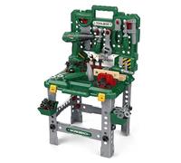 PNJB Kids Green Work Bench Tool Box, Educational Play Set, Wide Range Of Tools And Accessories, Portable Design, Easy Storage, Suitable For Ages 3 Years +