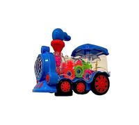 PNJB, Kids Toy Train With Flashing Light And Music Sound Toddler, Toy for 2-5 Year Kids and Children, Transparent Train Engine, Universal Walking Gear Train Engine