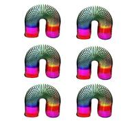 PNJB, Large Rainbow Magic Spring Fun Toy Stretching 10m Bouncing, Rainbow Spring Coil Fun Kids Toy, Vintage Style Toys Combo For Kids, Multicolour, Magic Plastic, (6X15CM)