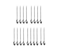 PNJB, Latte Glass Ice Cream Sundae Coffee Spoons Stainless Steel Long Handle 20cm, Ideal for Sundae, Ice Cream, Dessert, Iced Coffee & Tea (18PCS)