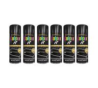PNJB, Matt Black Color Aerosol Spray Paint Can 250 ML, Fast Dry Excellent Coverage Adhesion- BLACK MATT Spray Paint Auto DIY Purpose Color Aerosol (6 Pcs)