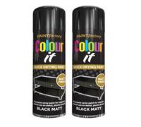 PNJB, Matt Black Color Aerosol Spray Paint Can 250 ML, Fast Dry Excellent Coverage Adhesion- BLACK MATT Spray Paint Auto DIY Purpose Color Aerosol (2 Pcs)