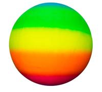 PNJB Mega Rainbow Rubber Ball, Vibrant Rubber Beach Ball, Playground Fun, Multi-Sensory Playtime Experience,Stress-Relief Tool,Lightweight