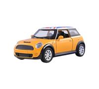 PNJB Mini Sports Car, Scale 1:22, Die-Cast Collectible, Pull-Back Racing Model, Classic Style, Fun for Children, Yellow (1 Pcs)