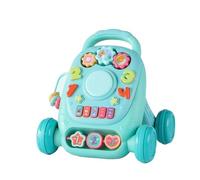 PNJB Multifunctional Early Baby Walker, Musical Learning Activity Walker, Light & Sound, Interactive Toys, Push Walker, Sit-to-Stand Toy, Encourages Walking, Balance & Motor Skill Development (Blue)