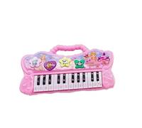 PNJB Multifunctional Electronic Organ Piano Keyboard Toy with Light, 24 Keys Electronic Piano for Kids, Educational Learning Toys Birthday Gifts for Kids Age 3+, (Pink)