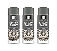 PNJB Multipurpose G-u-n Metal Grey Metallic Spray Paint, Quick-Drying Formula,Quick Drying, Easy Aerosol Spray, Long Lasting,400ml, (3PCS)