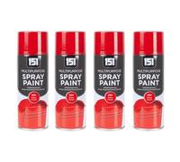 PNJB Multipurpose Red Gloss Spray Paint, Interior Exterior & Household, Ideal for Metal, Wood, Ceramics, Plastic, Quick-Dry, Interior and Exterior,400ml, (4PCS)