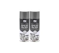PNJB Multipurpose Silver Metallic Spray, All-Purpose Interior Exterior Household Spray, Ideal for Wood Metal Plastic Ceramics, 400ml, (2PCS)