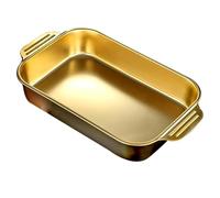 PNJB Non-Stick Golden Baking Tray, Easy-Grip Handles, Durable Rust-Resistant Roasting Tin, Heat-Resistant, Scratch-Proof, Dishwasher Safe, Perfect for Cakes, Cookies, Lasagna, Brownies (41cm)