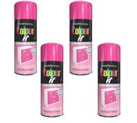 PNJB Perfect Pink All-Purpose Aerosol Spray Gloss, Multipurpose, Interior/Exterior, Gloss Finish, Quick Drying, Indoor and Outdoor,250ml, (4PCS)