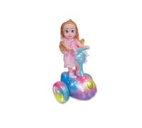 PNJB Princess Stunt Dancing Scooter, Baby Doll Toys, Adventurous, Doll With Car Seat, 360-Degree Rotation, Adventurous, Lights And Sounds, Smooth And Seamless