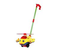PNJB Pull Hand Push Airplane Toy, Educational Helicopter Hand Pushing Toy, Hand Push Plane Car Toy for Kids, Early Development Activity Toys for Kids (YELLOW)