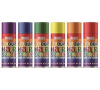 PNJB Rainbow Colour Hair Spray, Perfect for Fun And Special Occasions, Vibrant Colours, Portable And Convenient, Quick-Drying and Easy Application, (6PCS)