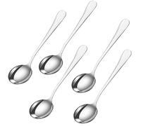 PNJB, Soup Spoon Stainless Steel Cutlery Spoons Set, Mirror Polishing, Smooth Edges, Elegant Design, Sturdy Structure, Length 18.5 Cm, Use for Home, Kitchen Or Restaurant (24pcs)