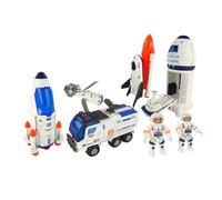 PNJB Space Rocket And Vehicles Set: Explore The Secrets Of Space, Astronaut Figures, Durable And Sturdy Build, Kids Science Educational Toys, Realistic Play Experiences For Kids