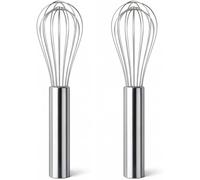 PNJB Stainless Steel Balloon Whisk, Ergonomic Handle, Multipurpose, Lightweight, Easy-Grip Wire, Mixing Tool for Whipping Eggs, Cream, Cake Batter, Desserts, (10inch)