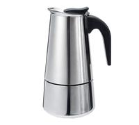 PNJB Stovetop Espresso Maker, Stainless Steel, Classic Moka Pot, Heat-Resistant Handle, Easy-Pour Spout, Aromatic Italian-Style Coffee at Home, Office & Travel, 4 Cup 200ml