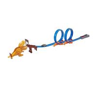 PNJB T-Rex Attack Playset, Double Looping Track, T-Rex Strike Track & Figure, Mini Racing Cars, Red, 4+ Years, Whimsical, Dinosaur Theme